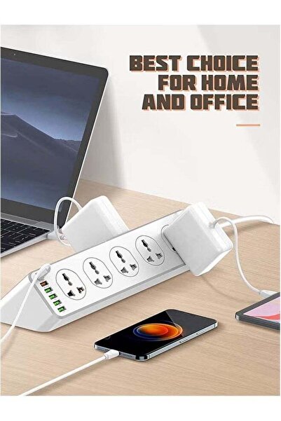 Arabest شريط طاقة متعدد المنافذ مع 10 مخارج عالمية، و6 منافذ USB من نوع C بتق...