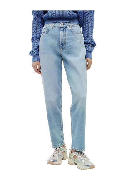 Tommy Hilfiger Γυναικείο Mom Τζιν Γαλάζιο Tommy Jeans DW0DW22993-1AB