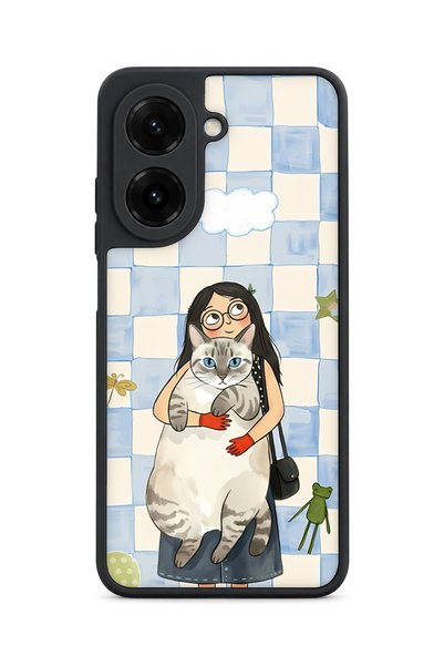 BGAKSESUAR حافظة مقاومة للصدمات متوافقة مع Redmi A5 ومرسومة بنمط Cat Lover مع...