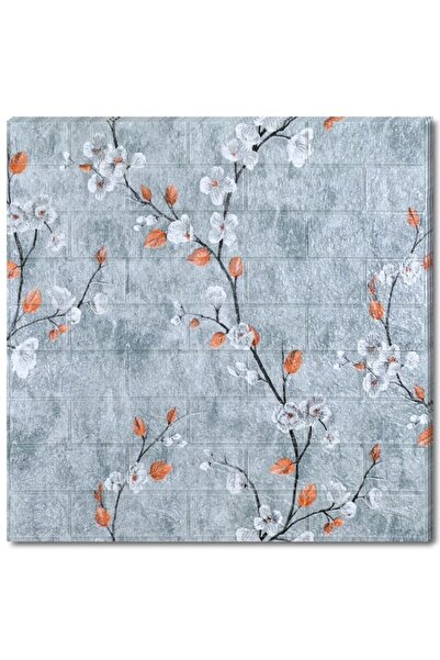 Tapetoo Home Decor 50 x Plăci de tapet 3D - 70 x 75 cm "Cărămidă Gri - Ramură...