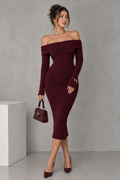 joshua Madonna Collar Long Dress