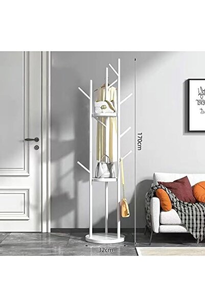 AOHRYME Metal Coat Racks, Metal Coat Racks Freestanding with Crossbar and 3 H...