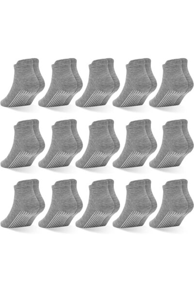 GENERAL HYCLES Non-Slip Toddler Socks 15 Pairs Non Skid Low Cut Socks for 1-7...