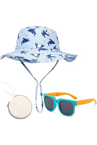 GENERAL [2 in 1] Kids Sun Hat with Sunglasses Toddler Bucket Hat with Wide Br...