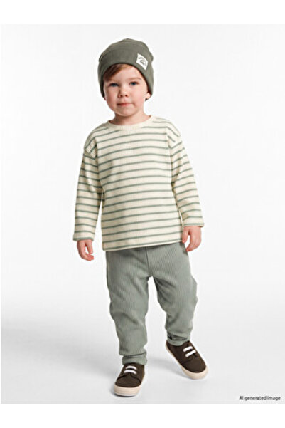 LC Waikiki Green Striped Baby Boy Suit