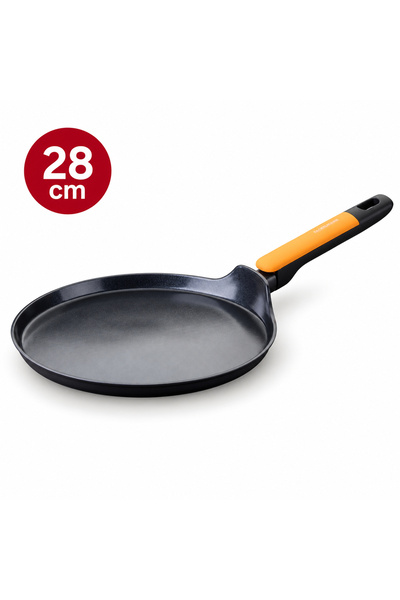 FACKELMANN Crepe Pan 28cm, Forged Aluminium, Greblon CK2 Ceramic Non-Stick, L...