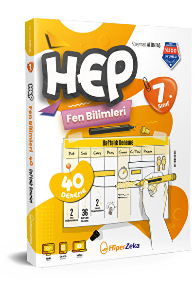 HiperZeka 2027 7. Sınıf Haftalık HEP Fen Bilimleri 40 Deneme | Süleyman ALTINTAŞ