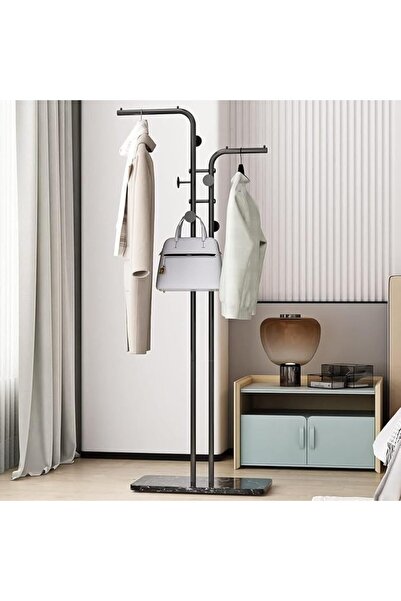 GENERAL Double-pole Coat Rack Freestanding, Modern Metal Coat Racks Hanger St...