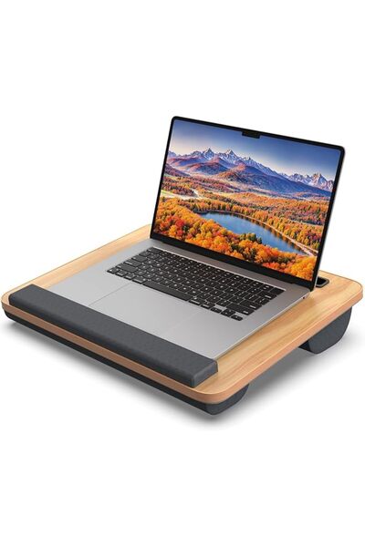 NIUBI Lap Desk, Laptop Tray with Wrist Rest, Portable Handle, Fixed Mouse Pad...
