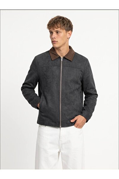 BYzıt Special Suede Collar Velvet Jacket