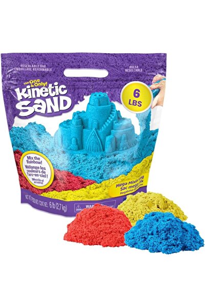 Kinetic Sand ألعاب الرمل الحسسي القابل للتشكيل الأصلية للأطفال، باللون الأخضر...