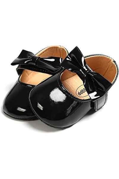GENERAL Baby Girls Mary Jane Flats with Bownot Non Slip Soft Sole PU Leather ...