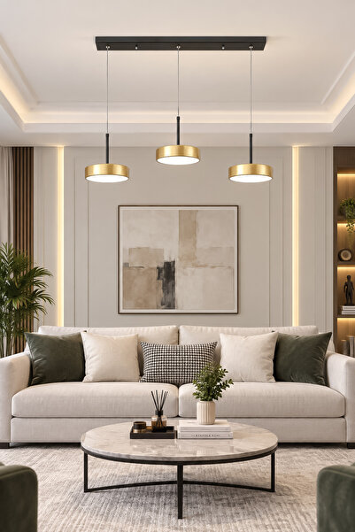 Turanconcept Ela Led Modern Tasarım 3 Renk Işık Seçenekli Enerji Tasarruflu 3...