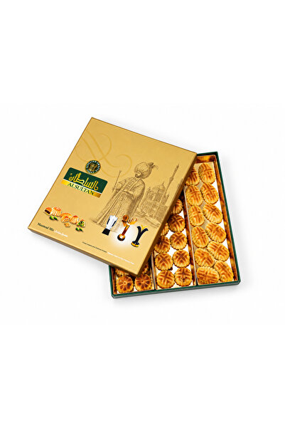 AL SULTAN Sweets Assorted Maamoul 500 g - 40 Pieces, Ajwa Date, Walnut & Pistachio Filled - Traditional Arabic Semolina Cookies Gift Box for Eid, Ramadan, Diwali & Christmas