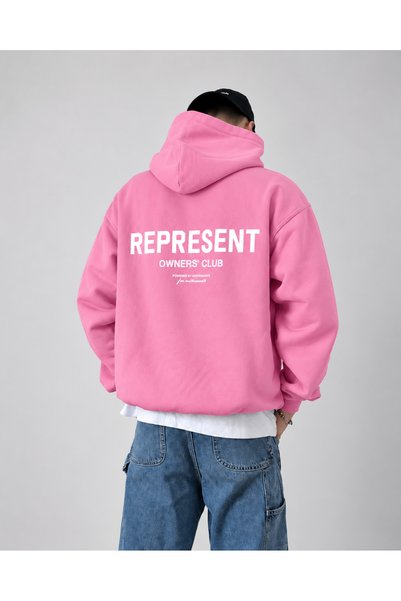 HAI COLLECTİON Men's Text Printed 3 Thread Hoodie – Oversize Hooded Sweatshirt