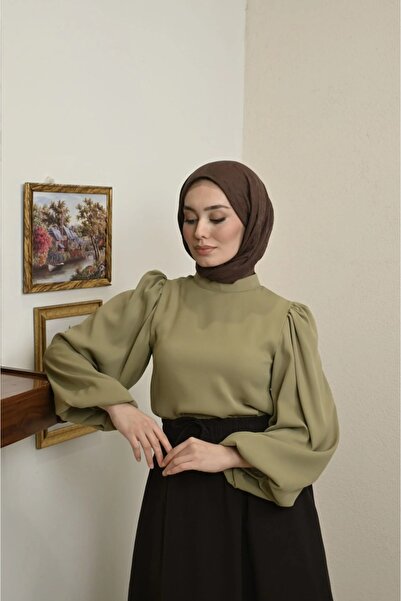 fayaboutique.com Çağla Yeşili Liva Gömlek