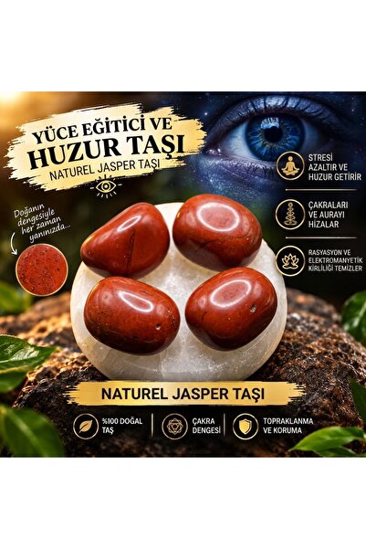 Doğal Jasper Taşı - Yüce Eğitici Stres Dengeleyici & Çakra Hizalayıcı Doğal Taş Kütle Seti