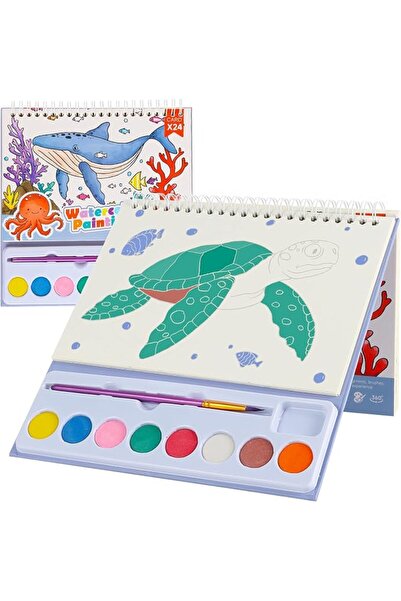 GENERAL كتب تلوين بالألوان المائية للأطفال من سن 4-8 سنوات - كتاب رسم بالألوا...
