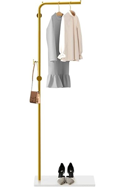 AOHRYME Metal Coat Racks, Metal Coat Racks Freestanding with Crossbar and 3 H...