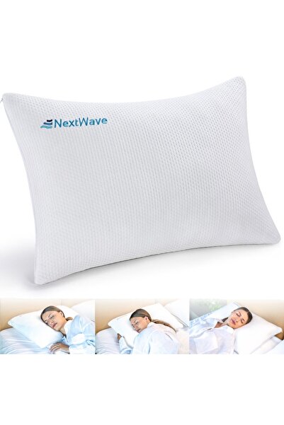 NEXTWAVE ®️ Pernă ortopedică reglabilă pentru somn, spumă cu memorie mărunțit...
