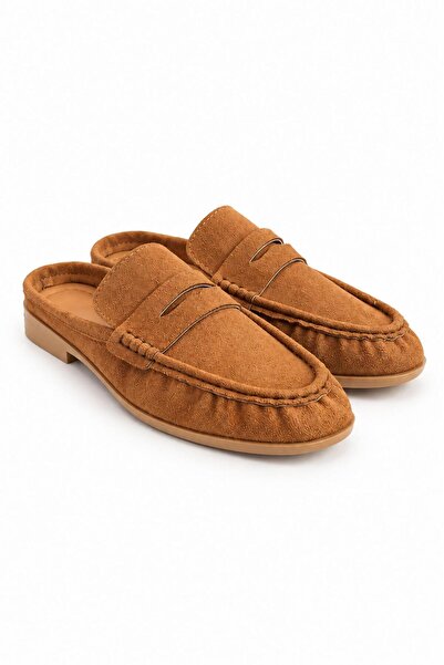 Solo Bag Unisex Tan Suede Closed Front Flat Sole Comfortable Stylish Sabo Loa...
