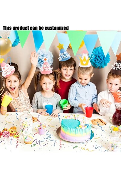 Generic Brand Multicolor Felt Birthday Cone Hats, 10Pcs Cute Happy Birthday P...
