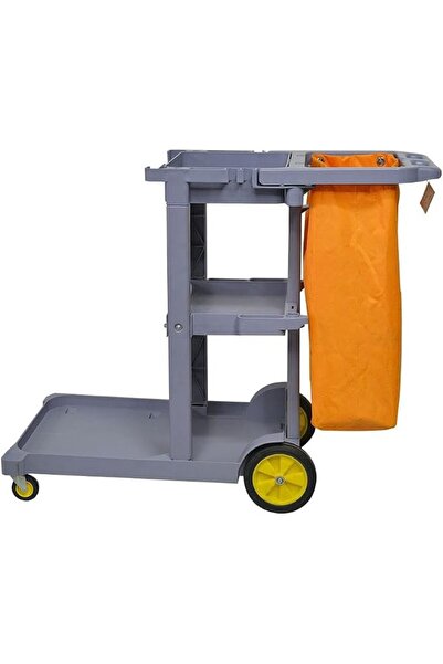 Generic MHAN Commercial/Home Janitor Cart with 3 Shelves & Trash Bag – Multip...
