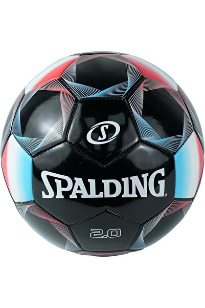 SPALDING 2.0 Soccer Ball, Size 5, Black/Rainbow