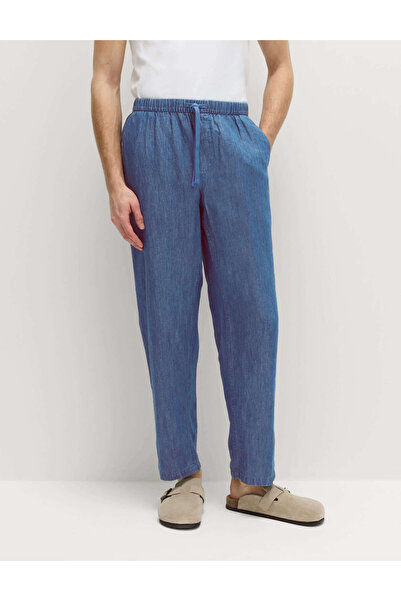 Marks & Spencer Loose Fit Keten Karışımlı Pantolon