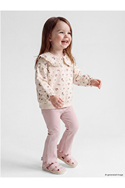 LC Waikiki Ecru Floral Baby Girl Set
