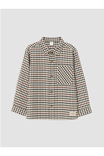 LC Waikiki Ecru Plaid Boys' Shirt