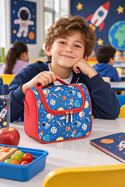 DODOMAR Space Rocket Astronaut Planet Thermal Lunch Box Θερμομονωμένο Παιδικό...