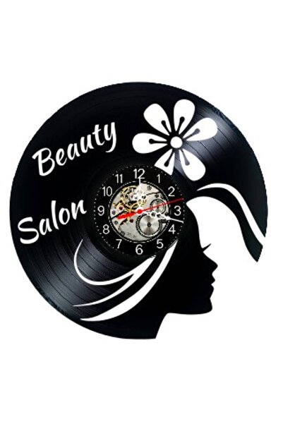 OEM Decorative wall clock made from vinyl record, Beauty Salon Woman Flower P...