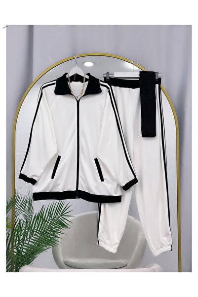 YEDİLALE Shirt Collar Striped Sports Dual Set [Excluding Shawl]