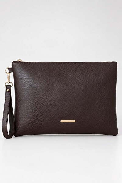 Madamra Brown Women's Zippered Handbag with Wrist Strap for Daily and Special...