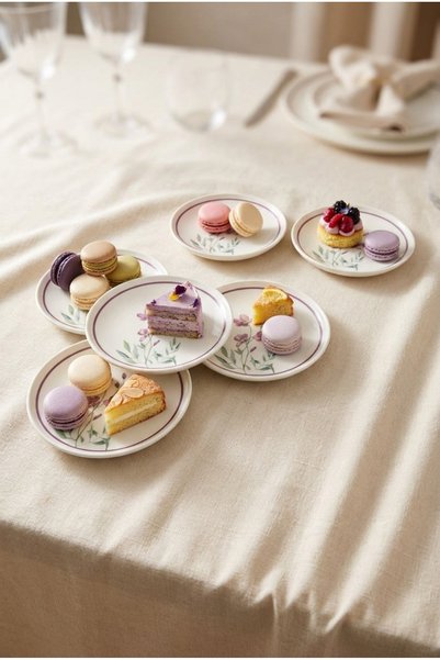 Bernardo Violet 6 Piece Porcelain Cake Set