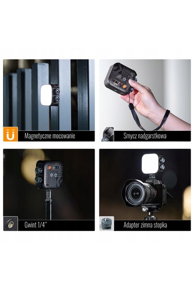 K&F CONCEPT MINI LAMPĂ LED KF CONCEPT LUMINĂ DE ZI NATURALĂ REGLABILĂ CALD-RECE
