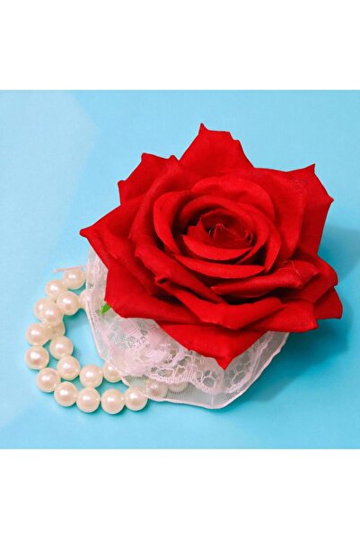 OEM Brățară florală, Cocardă, Corsaj, Nuntă, Domnișoară de onoare, Roșu, BD003