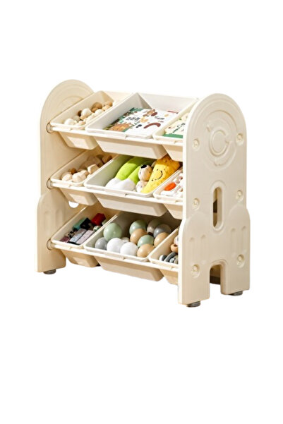 Nichiduta Garden White children's organizer, with open shelves on 3 levels, i...