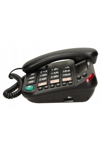 MAXCOM Telefon fix pentru seniori KXT480 negru, cu butoane mari