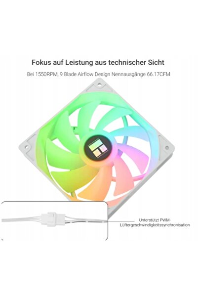 ThermalRight Set 3 ventilatoare PWM 120mm x 120mm 4 pini ARGB RGB silențioase