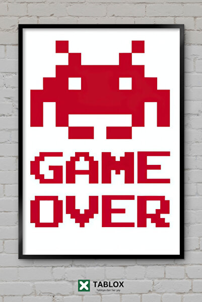 tablomaxtbx Kraj igre Piksel umetnost Retro igrački poster Zidni dekor Okvir ...
