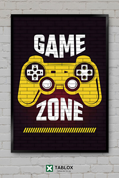tablomaxtbx Igračka zona Gaming zona Gamer Neon zidni poster Uramljeni dekora...
