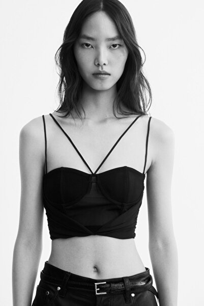 H&M Drapeli Kısa Üst