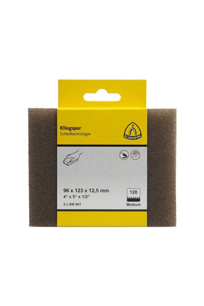 OEM Абразивна гъба за шлайфане на дърво / боя, Klingspor SW 501, 96 x 123 x 1...
