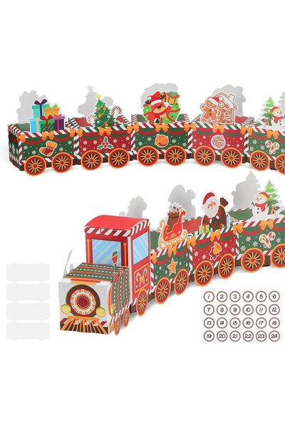 Generic Brand Set de 24 de cutii cadou în formă de tren pentru calendarele de...