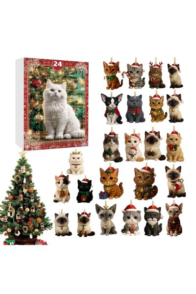 Generic Brand Calendar de Advent pentru iubitorii de pisici - Decorațiune de ...