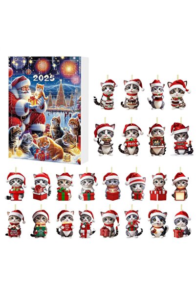 Generic Brand Calendar de Advent cu pisici 2026, Calendar de numărătoare inve...
