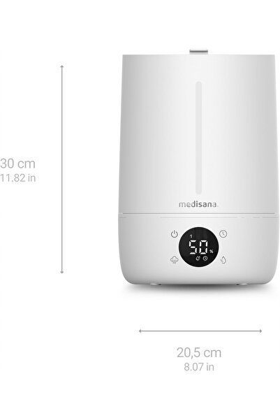 medisana Umidificator de aer ultrasonic AH 663 LCD 4,5L Silențios Alb