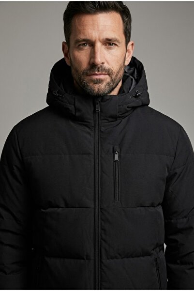 Jack & Jones Jack Jones Jjebecks Puffer Sn Men's Casual Coat 12298858-Black B...